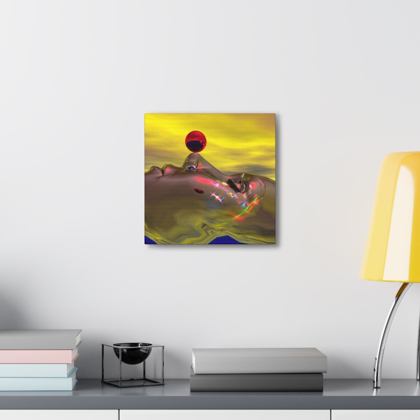 A Quiet Mind Imagining Time - Canvas, Gallery Wrapped - 12" x 12" x 1.25" - Master Minds Series - Ready to Hang!