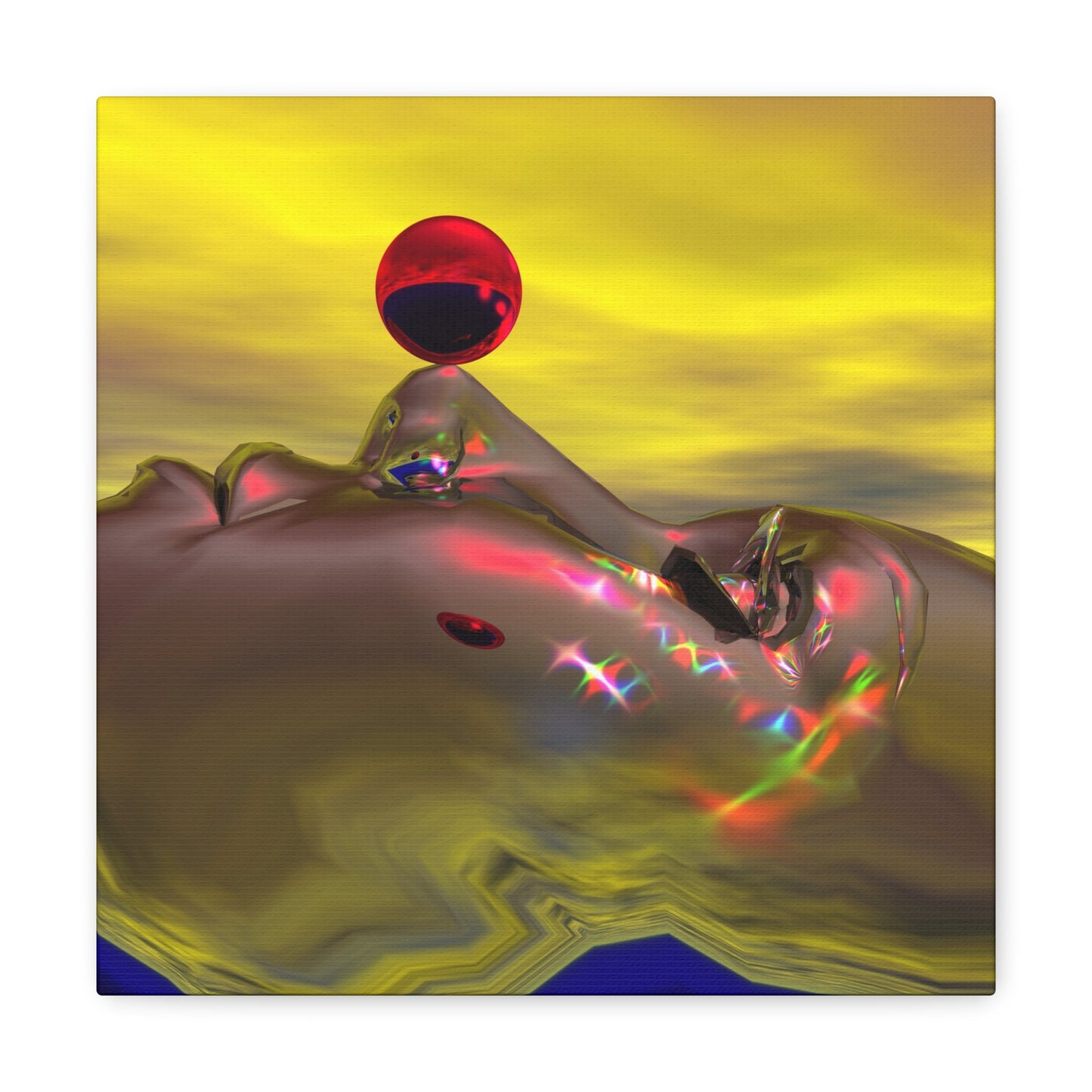 A Quiet Mind Imagining Time - Canvas, Gallery Wrapped - 12" x 12" x 1.25" - Master Minds Series - Ready to Hang!