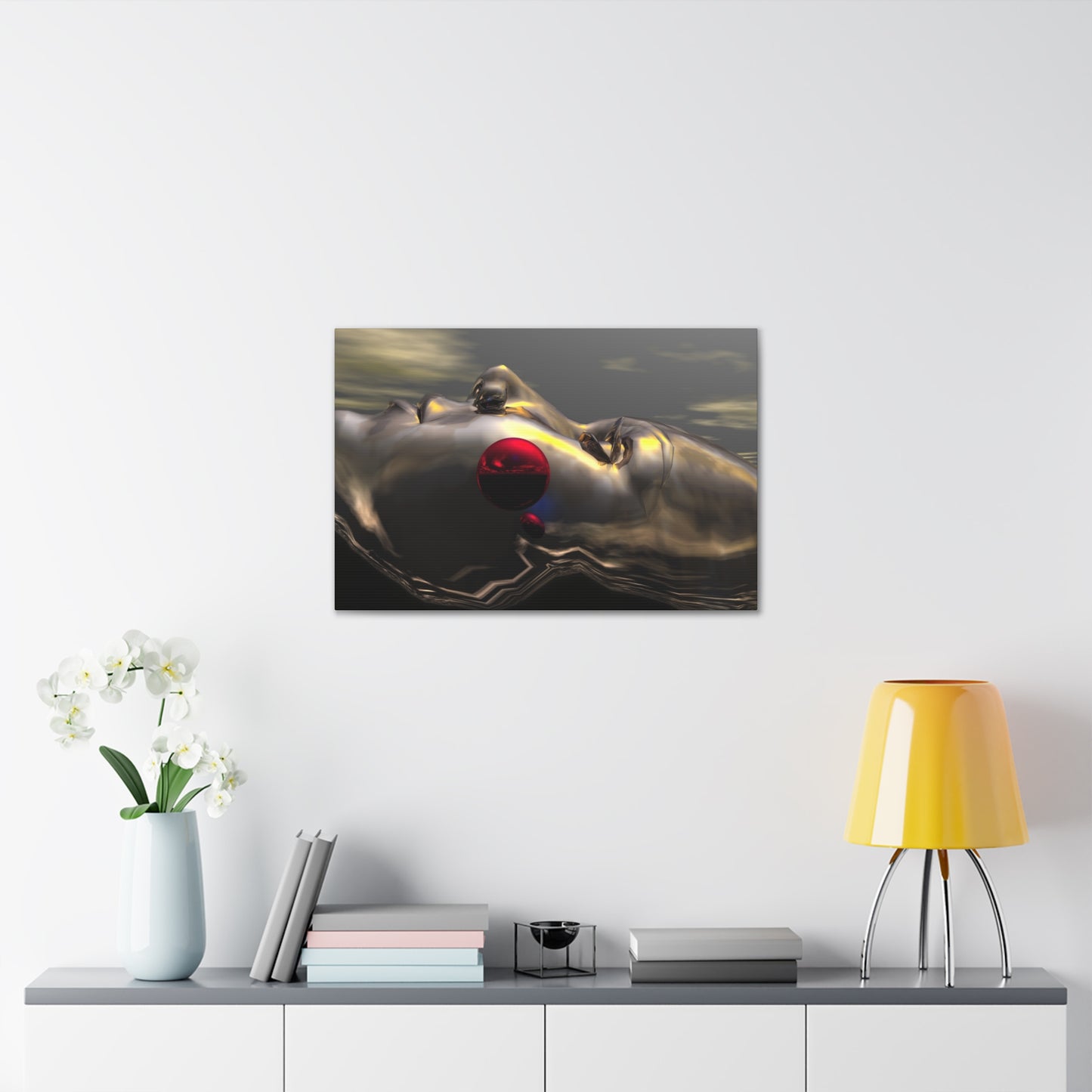 A Quiet Mind Sleeps in Thunder - Canvas, Gallery Wrapped - 30" x 20" x 1.25" - Master Minds Series - Ready to Hang!
