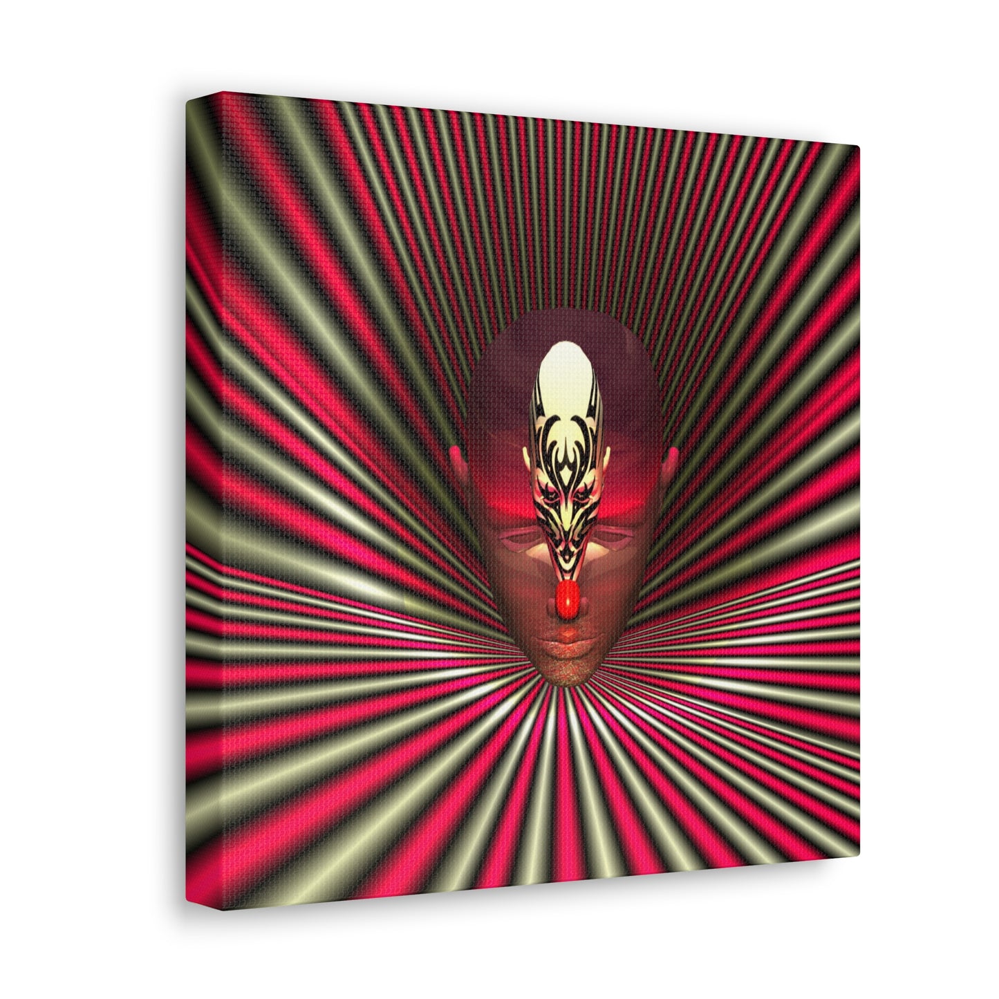 Funnelled Feline Mind Fixated - Canvas, Gallery Wrapped - 12" x 12" x 1.25" - Master Minds Series - Ready to Hang!