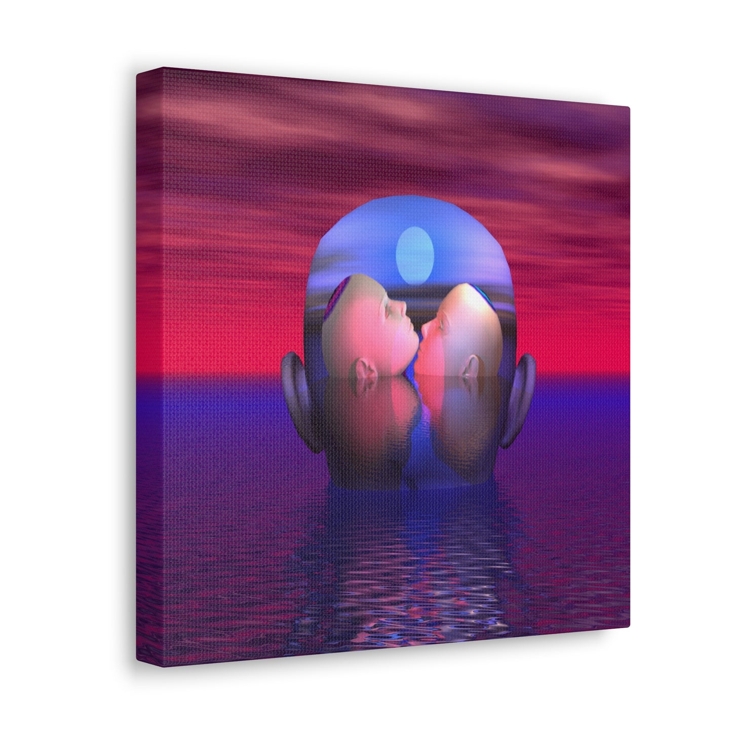 Memories of a Mind Kiss - Canvas, Gallery Wrapped - 12" x 12" x 1.25" - Master Minds Series - Ready to Hang!