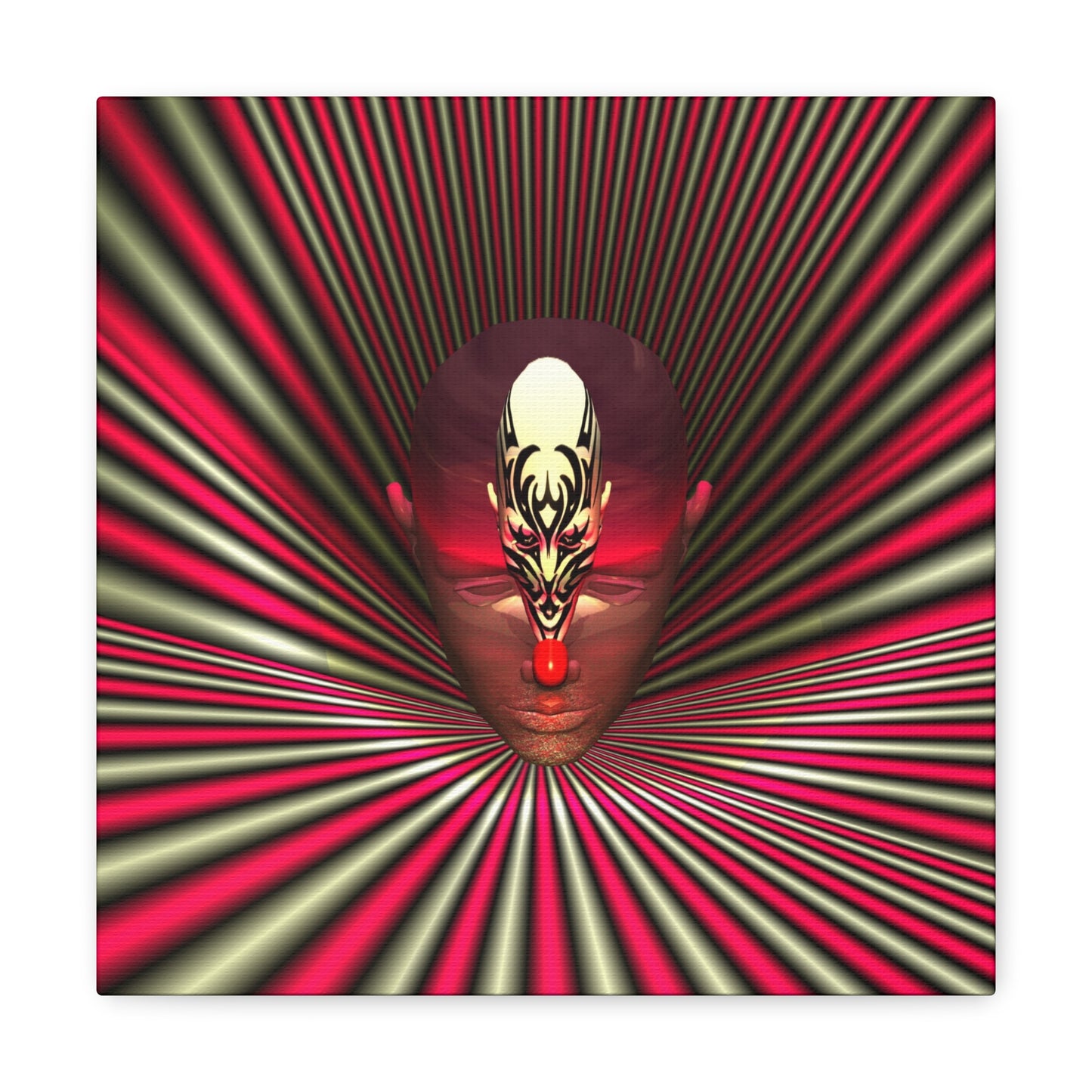 Funnelled Feline Mind Fixated - Canvas, Gallery Wrapped - 12" x 12" x 1.25" - Master Minds Series - Ready to Hang!