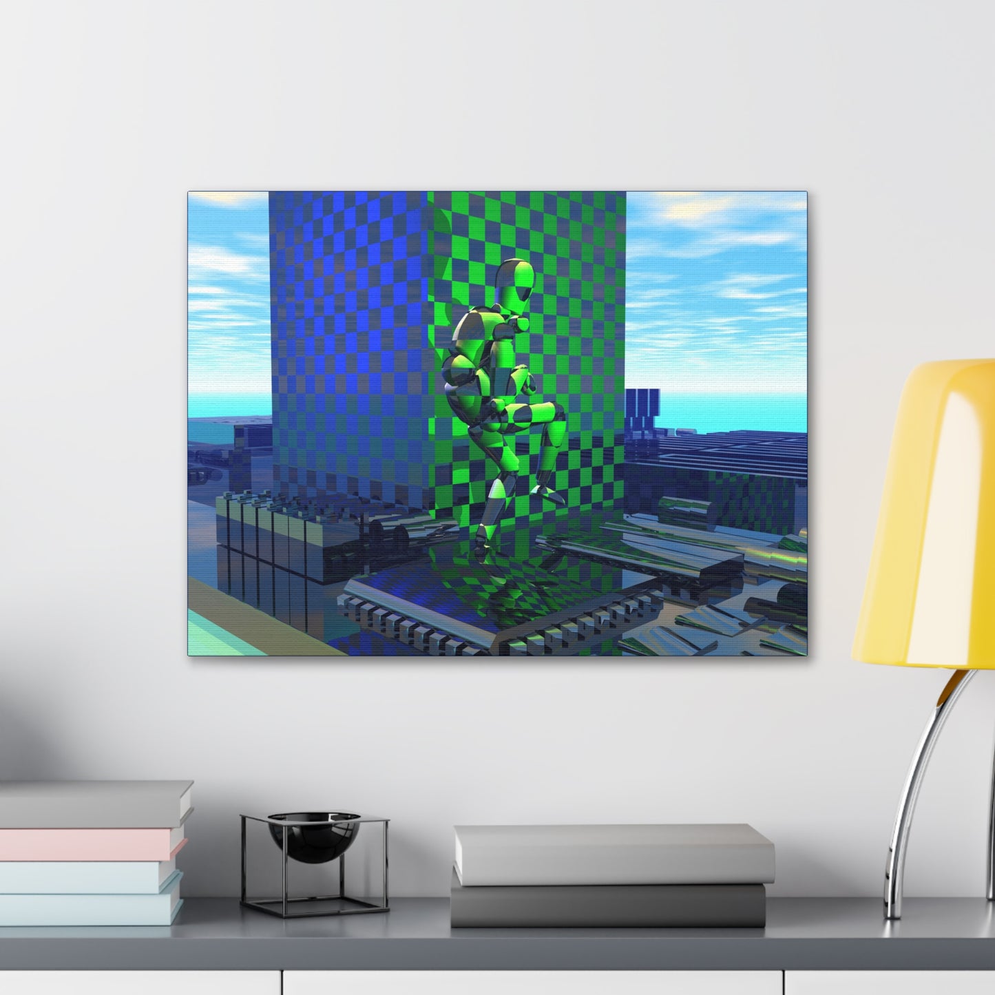 Camo Cameo (Kokoro) - Canvas, Gallery Wrapped - 24" x 18" x 1.25" - Surrealism Series - Ready to Hang!