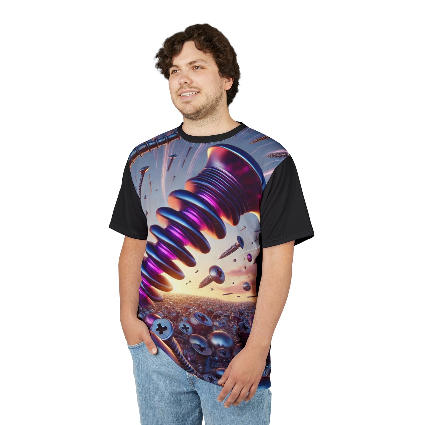 THE ROYAL SHAFT - Comfortable Crew Neck Shirt - Liquid Geometry series