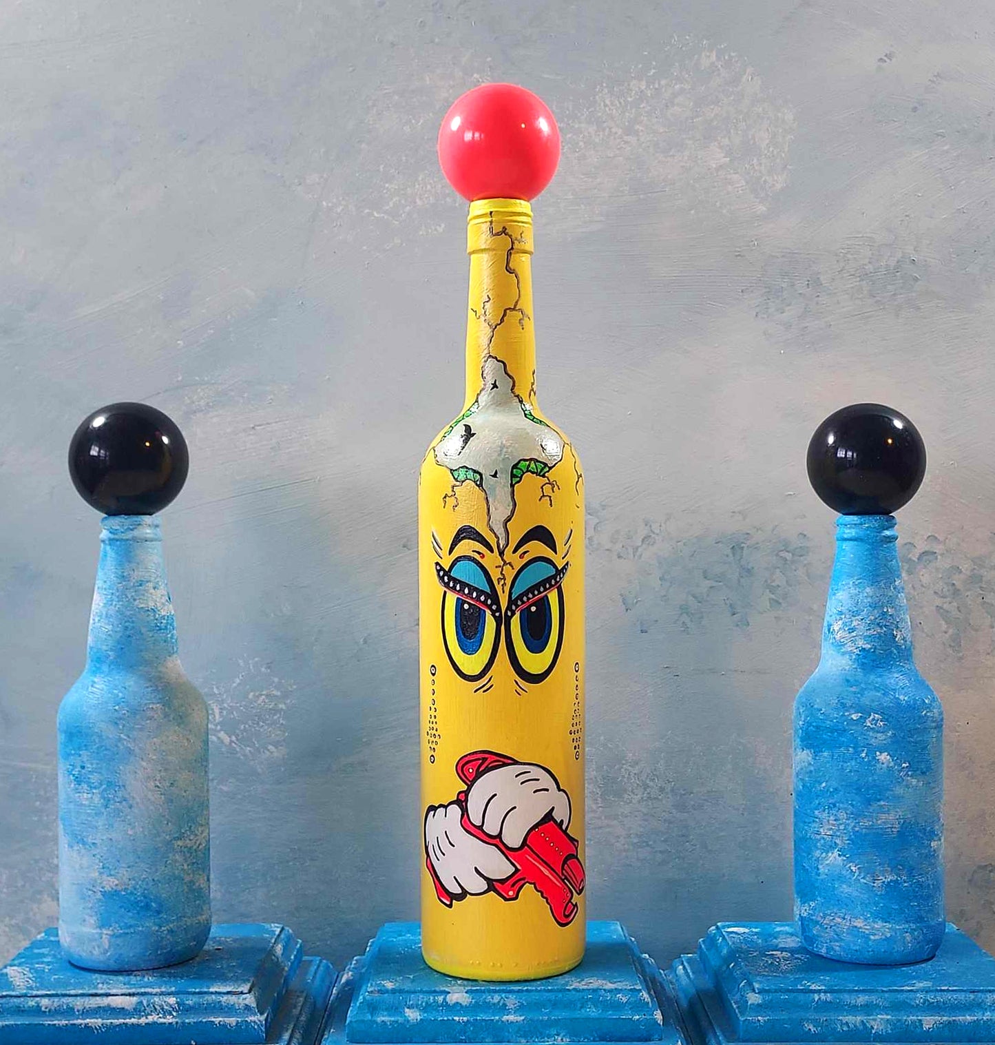 Popademic - CARLITA Von UZIPOP - Original Painted Bottle - Joey & Rhonda Havlock