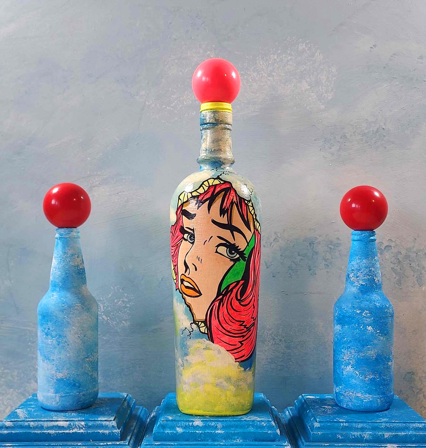 Popademic - DAPHNE DIVINE - Original Painted Bottle - Joey & Rhonda Havlock