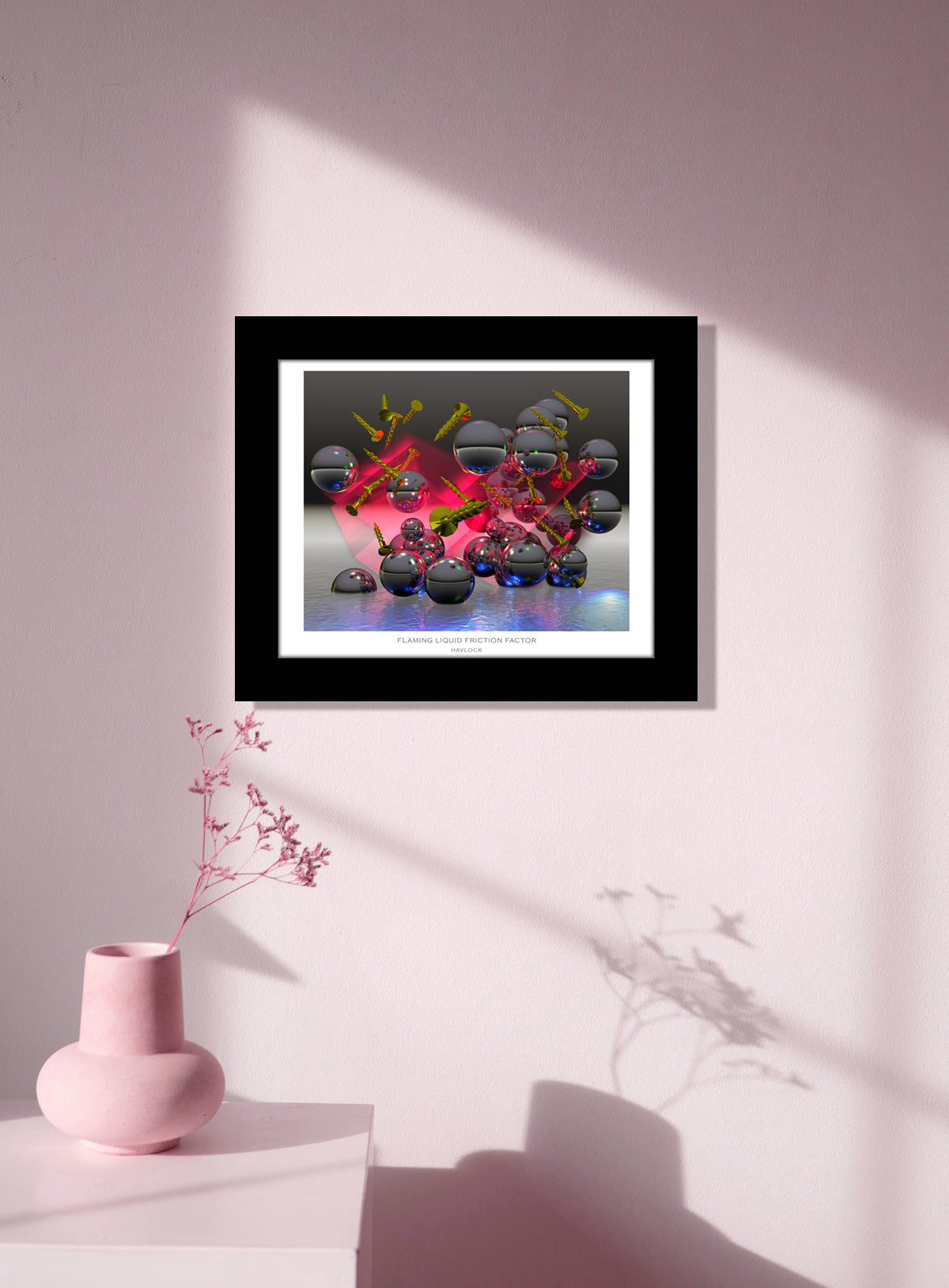 Flaming Liquid Friction Factor ~ Liquid Geometry - 8x10 Print in Collector's Sleeve