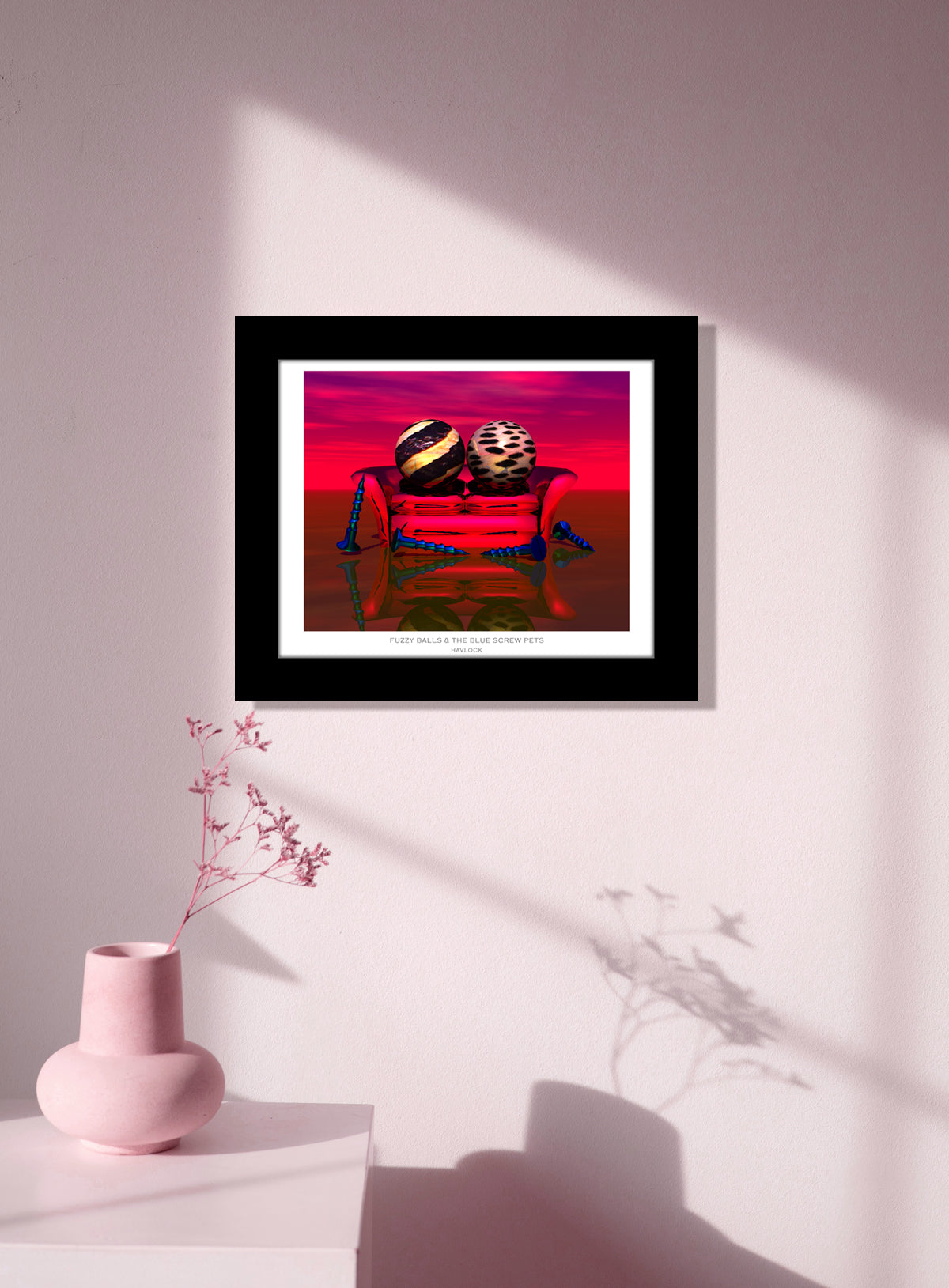 Fuzzy Balls & The Blue Screw Pets ~ Liquid Geometry - 8x10 Print in Collector's Sleeve