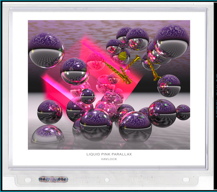 Liquid Pink Parallax ~ Liquid Geometry - 8x10 Print in Collector's Sleeve