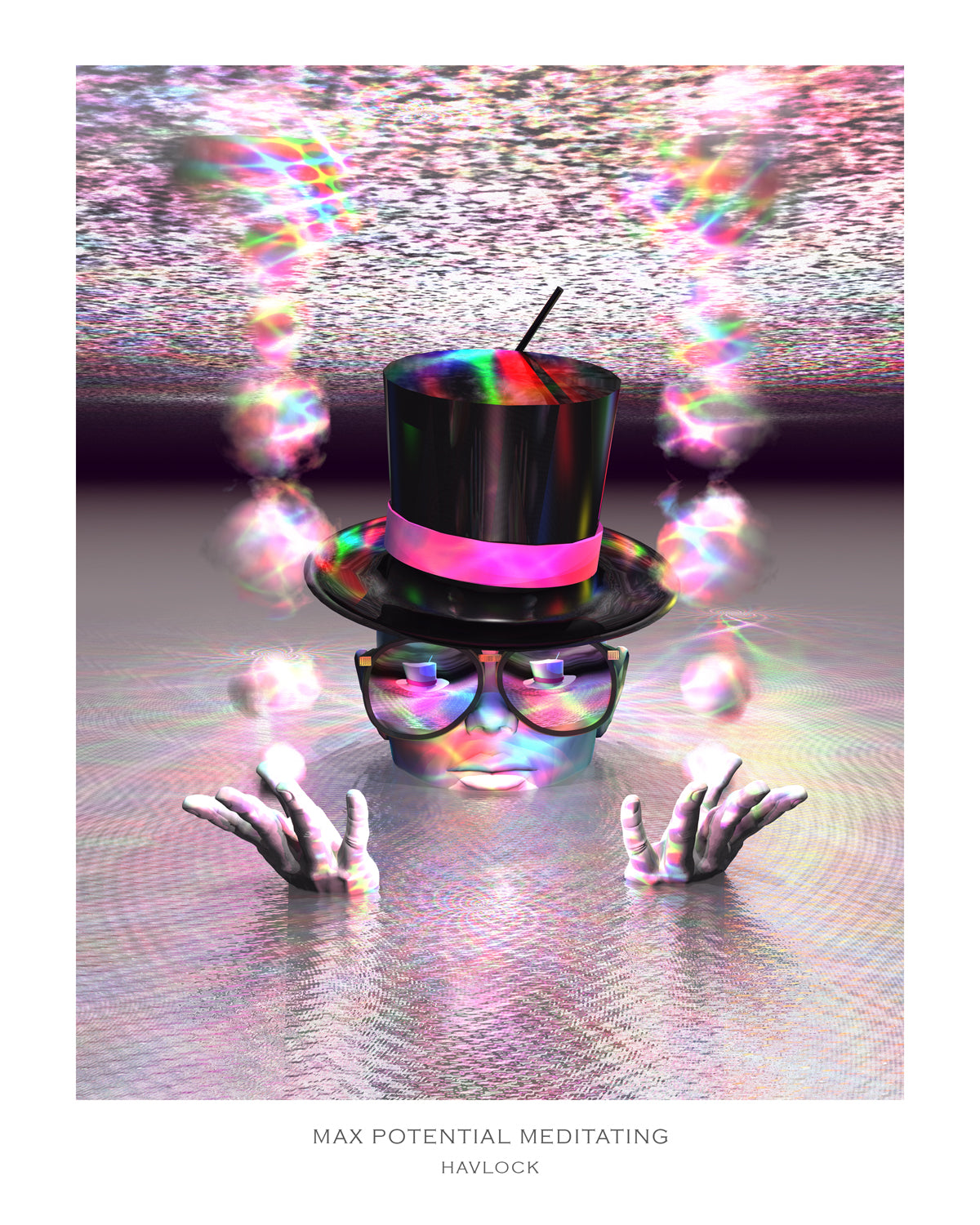 Max Potential Meditating ~ Master Minds - 8x10 Print in Collector's Sleeve