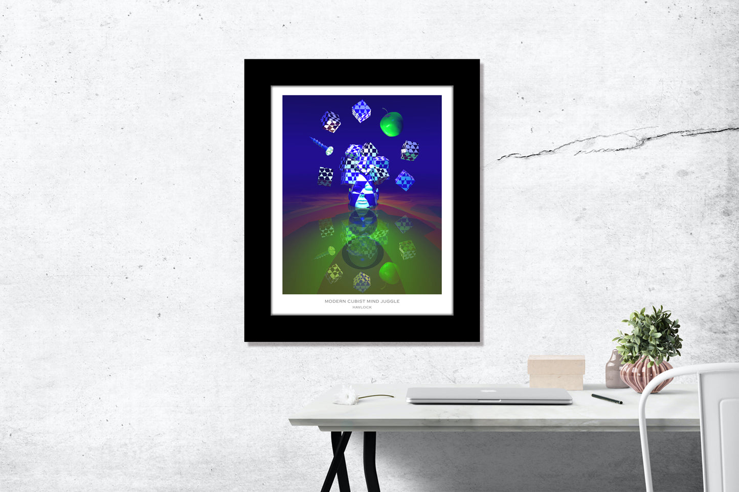 Modern Cubist Mind Juggle ~ Master Minds - 8x10 Print in Collector's Sleeve