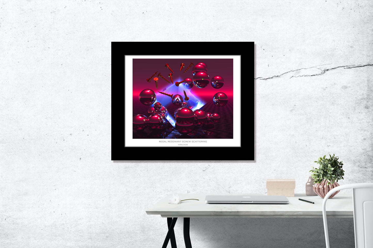 Regal Resonant Screw Scattering ~ Liquid Geometry - 8x10 Print in Collector's Sleeve