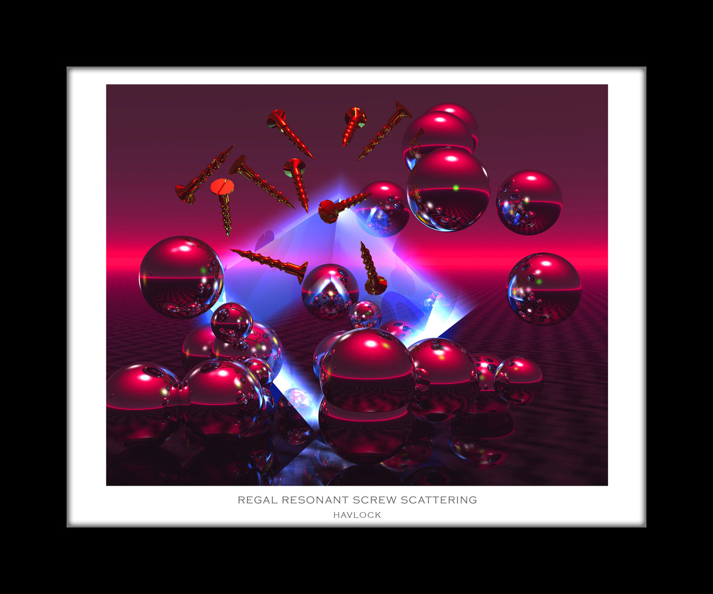 Regal Resonant Screw Scattering ~ Liquid Geometry - 8x10 Print in Collector's Sleeve