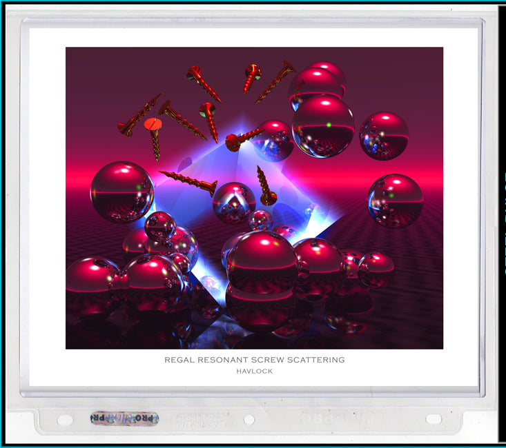 Regal Resonant Screw Scattering ~ Liquid Geometry - 8x10 Print in Collector's Sleeve