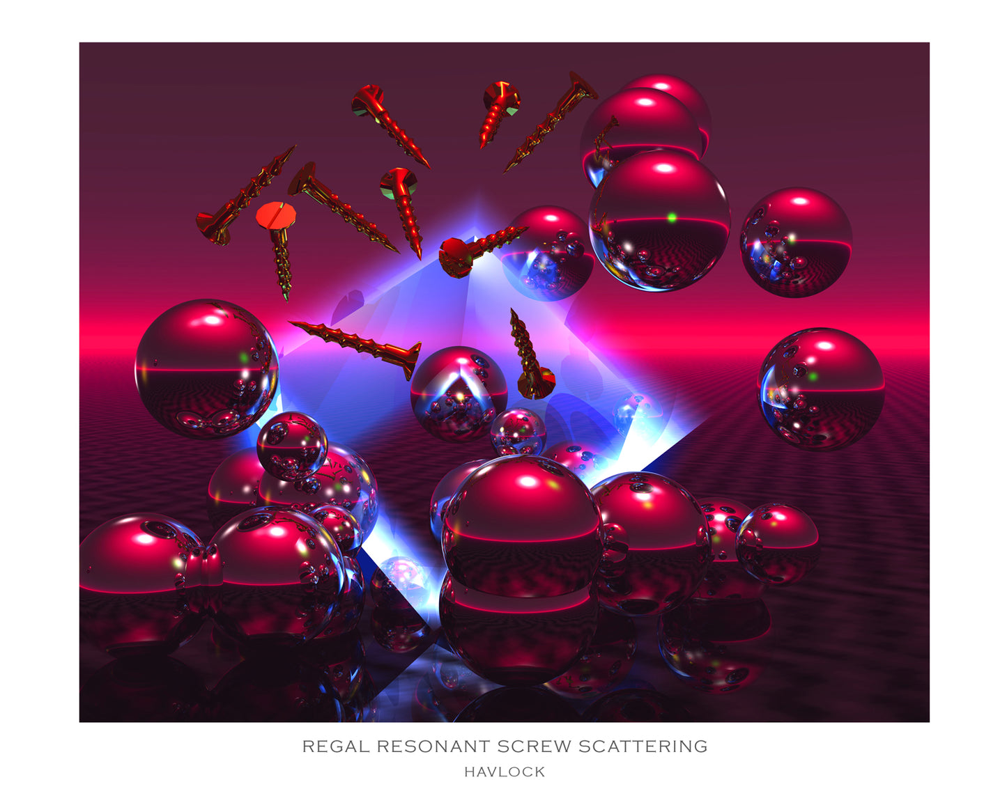 Regal Resonant Screw Scattering ~ Liquid Geometry - 8x10 Print in Collector's Sleeve