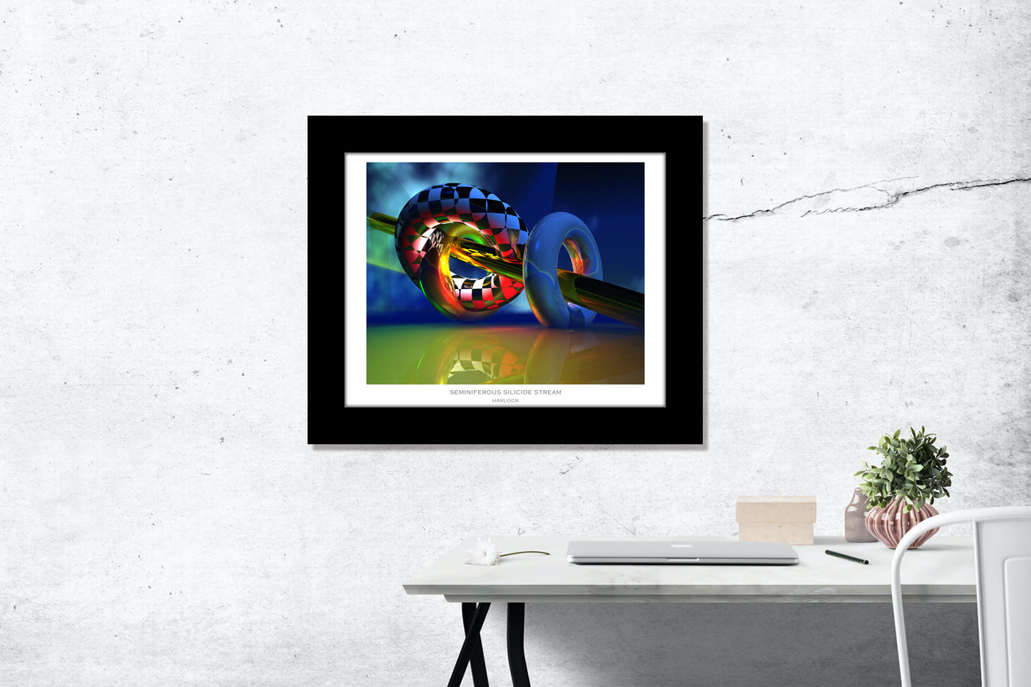 Seminiferous Silicide Stream ~ Liquid Geometry - 8x10 Print in Collector's Sleeve