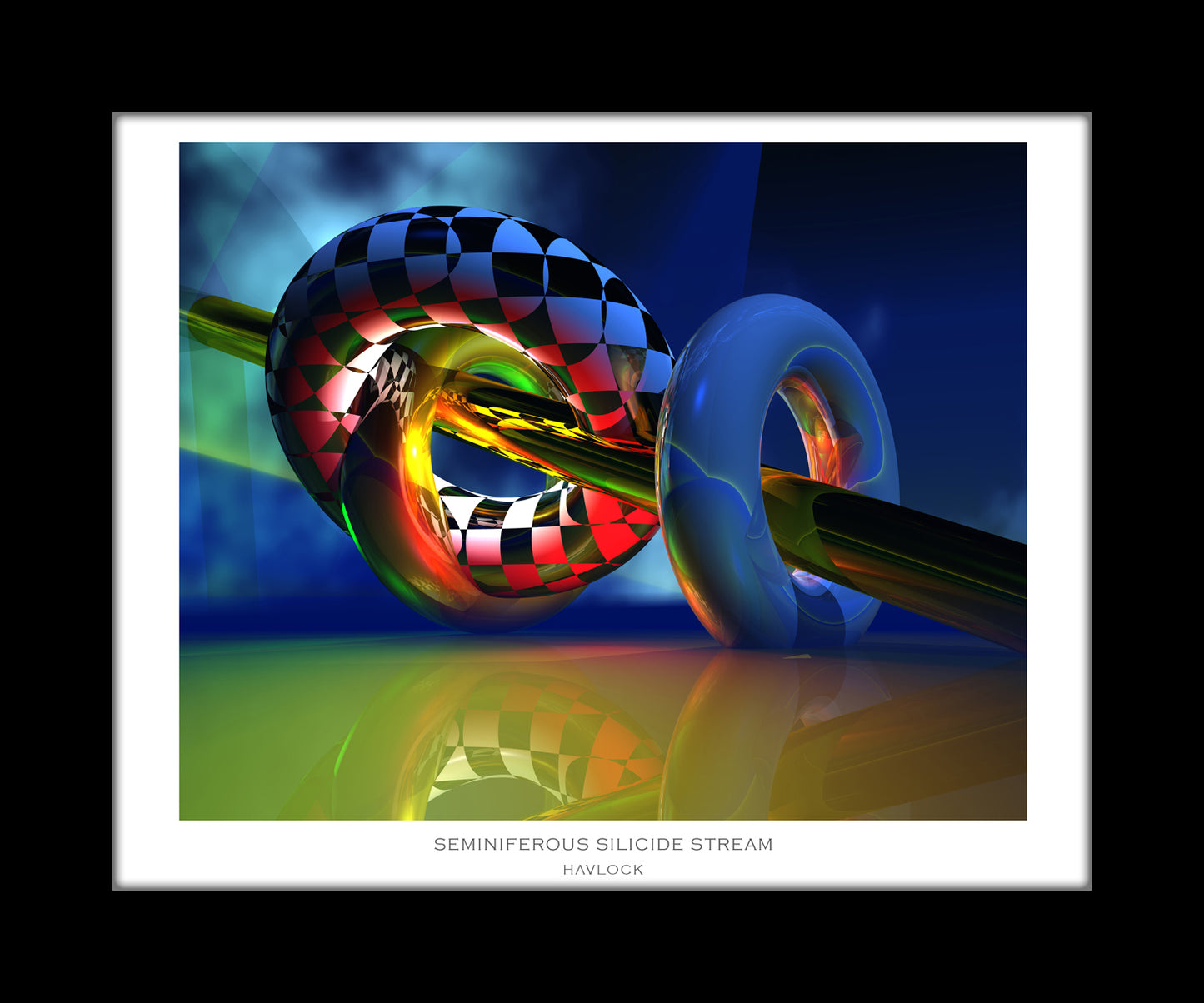 Seminiferous Silicide Stream ~ Liquid Geometry - 8x10 Print in Collector's Sleeve