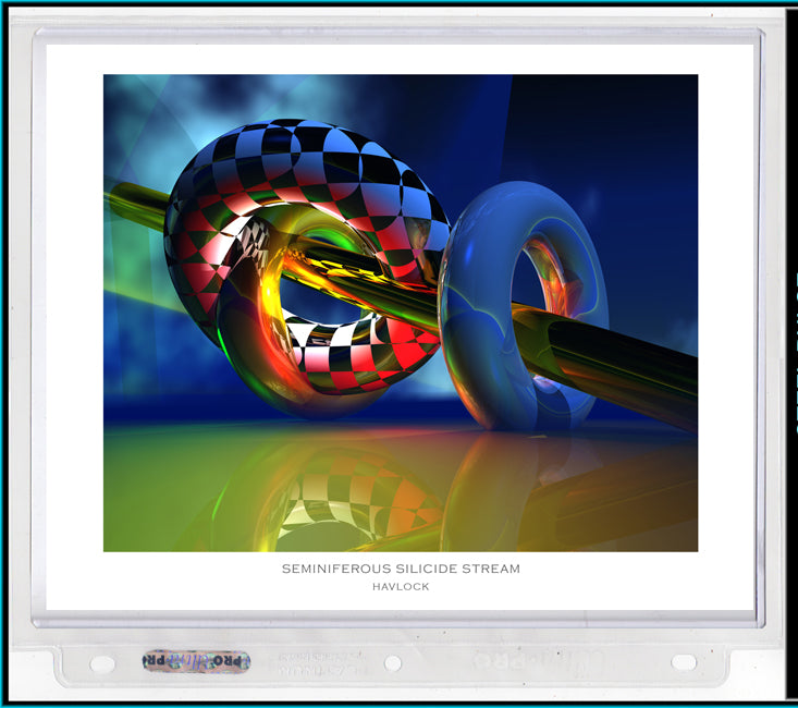 Seminiferous Silicide Stream ~ Liquid Geometry - 8x10 Print in Collector's Sleeve