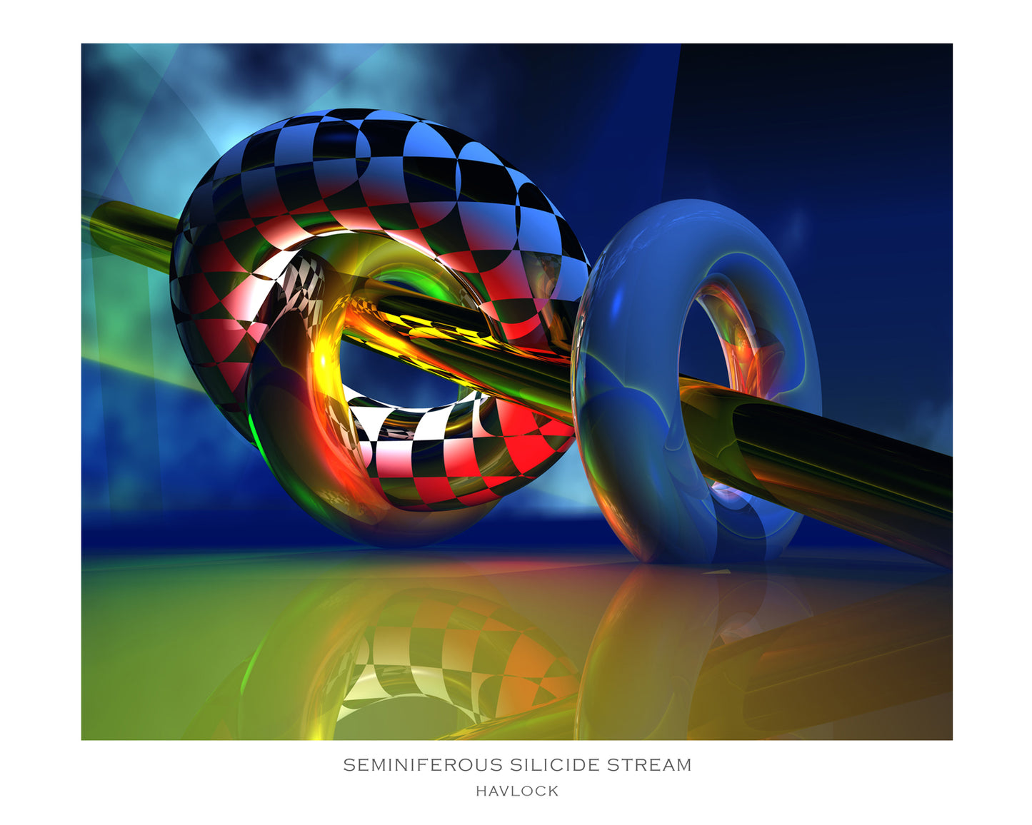 Seminiferous Silicide Stream ~ Liquid Geometry - 8x10 Print in Collector's Sleeve