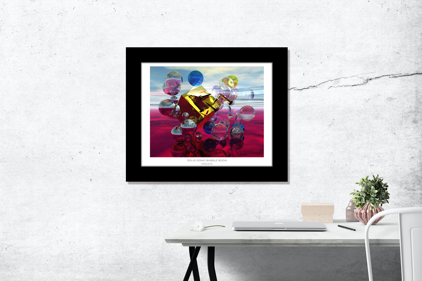 Solid Sonic Bubble Boom ~ Liquid Geometry - 8x10 Print in Collector's Sleeve