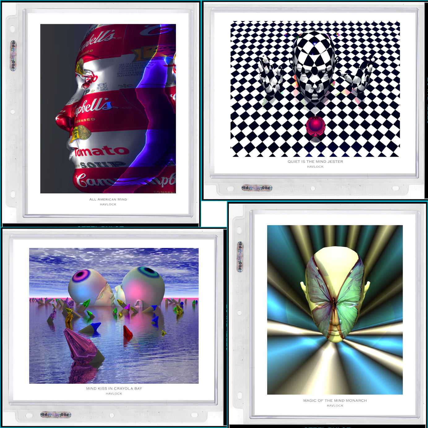 Minds Quad V1 ~ Master Minds - 8x10 Print Set in Collector's Sleeves