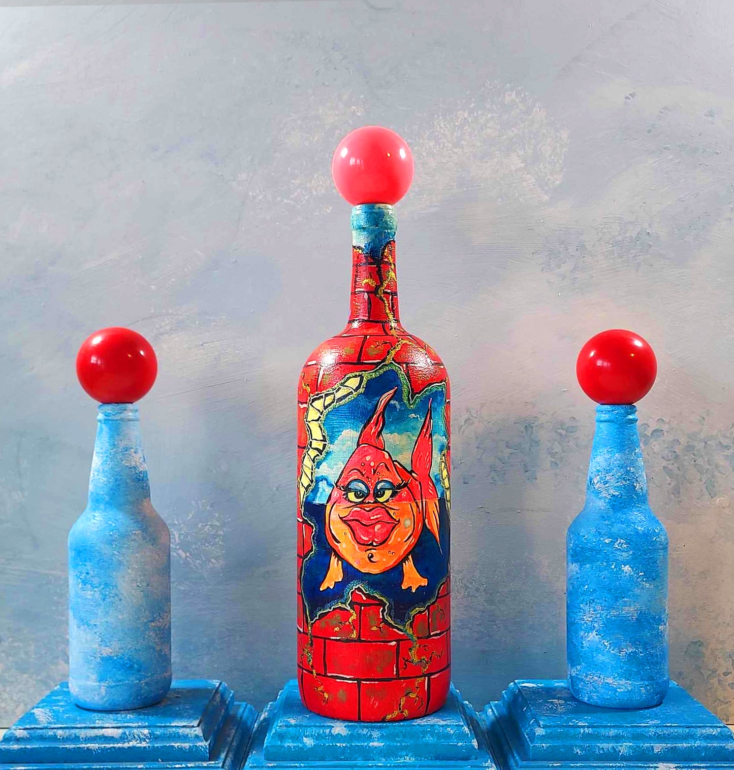 Popademic - La 'QUISHA - Original Painted Bottle - Joey & Rhonda Havlock