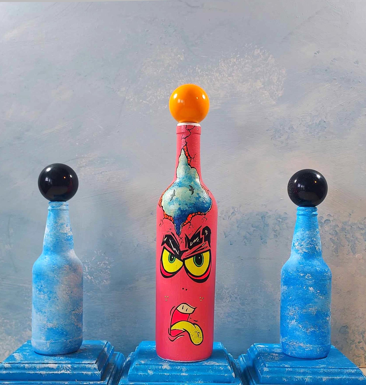 Popademic - MR. PRICK - Original Painted Bottle - Joey & Rhonda Havlock