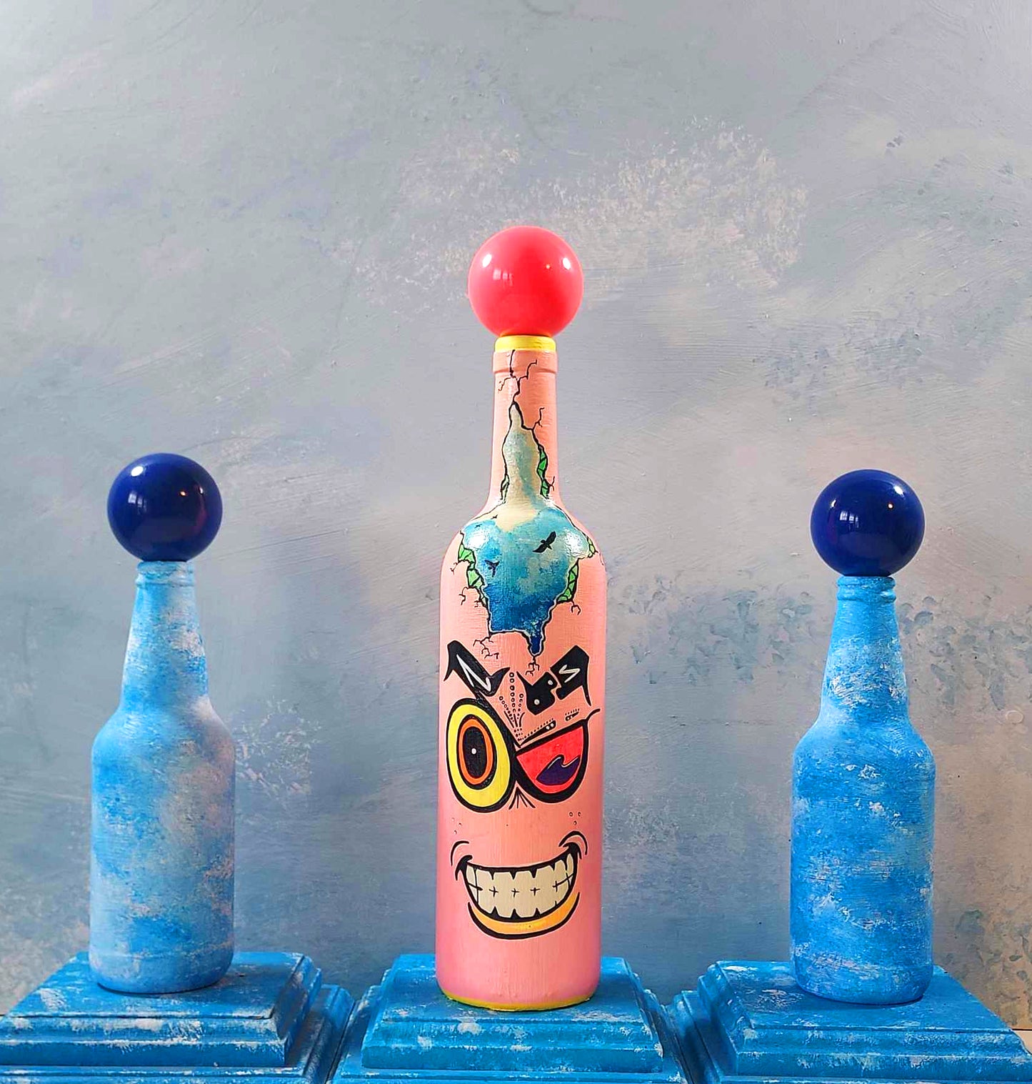 Popademic - PIERRE BOOTYBACON - Original Painted Bottle - Joey & Rhonda Havlock