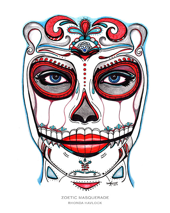 ZOETIC MASQUERADE ~ Abstract Geometry - 8x10 Print in Collector's Sleeve