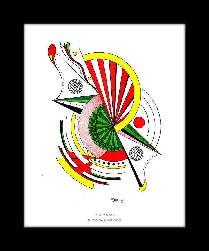 YIN YANG ~ Abstract Geometry - 8x10 Print in Collector's Sleeve