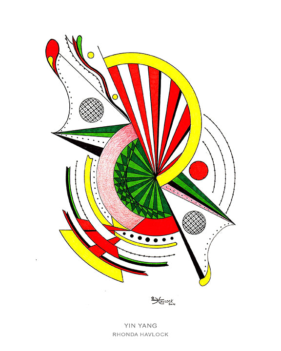 YIN YANG ~ Abstract Geometry - 8x10 Print in Collector's Sleeve
