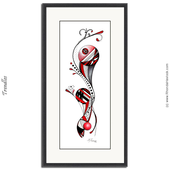 TRENDLES - Original Drawing - Abstract Geometry by Rhonda Havlock