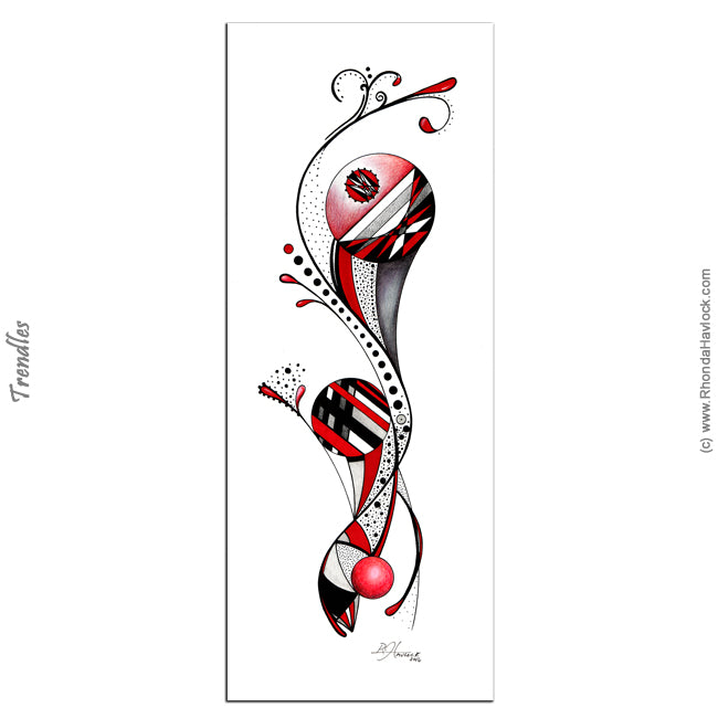 TRENDLES - Original Drawing - Abstract Geometry by Rhonda Havlock