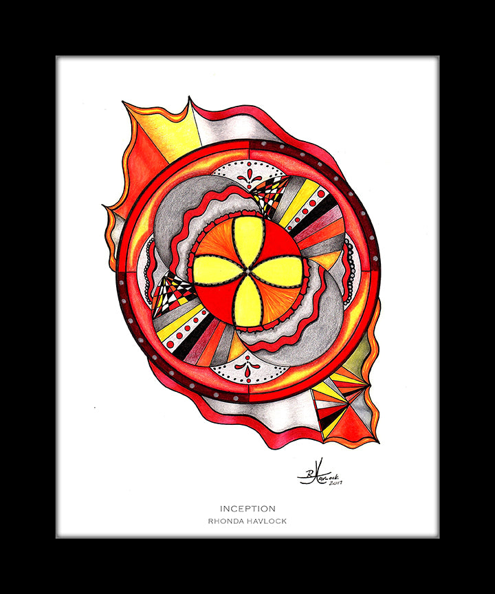 INCEPTION ~ Abstract Geometry - 8x10 Print in Collector's Sleeve
