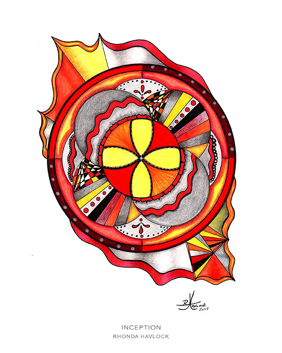 INCEPTION ~ Abstract Geometry - 8x10 Print in Collector's Sleeve