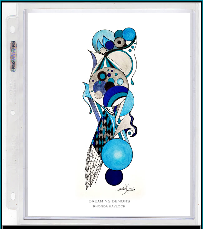 DREAMING DEMONS ~ Abstract Geometry - 8x10 Print in Collector's Sleeve