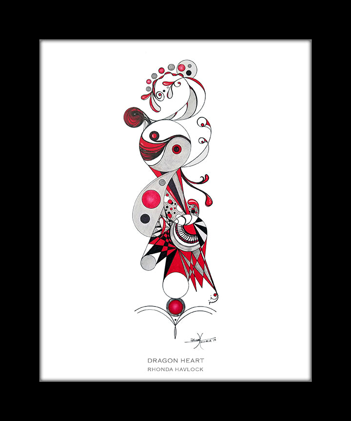 DRAGON HEART ~ Abstract Geometry - 8x10 Print in Collector's Sleeve