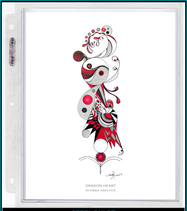 DRAGON HEART ~ Abstract Geometry - 8x10 Print in Collector's Sleeve