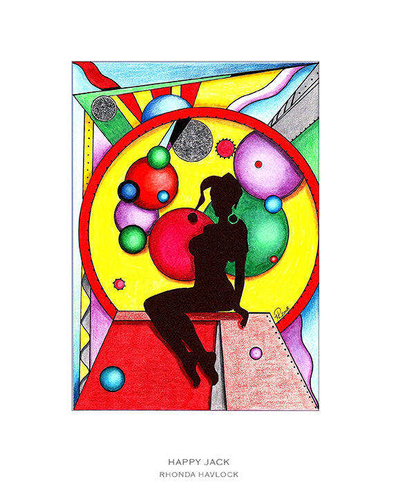 HAPPY JACK ~ Abstract Geometry, Silhouettes - 8x10 Print in Collector's Sleeve