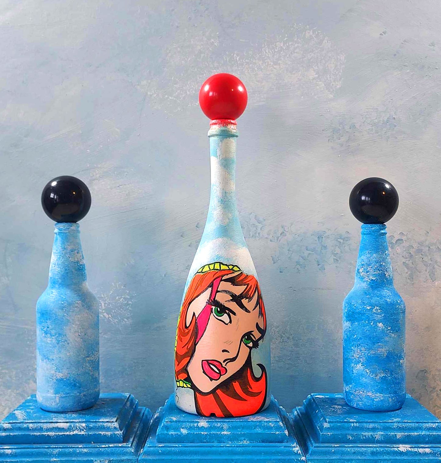 Popademic - TANGERINE DREAM - Original Painted Bottle - Joey & Rhonda Havlock
