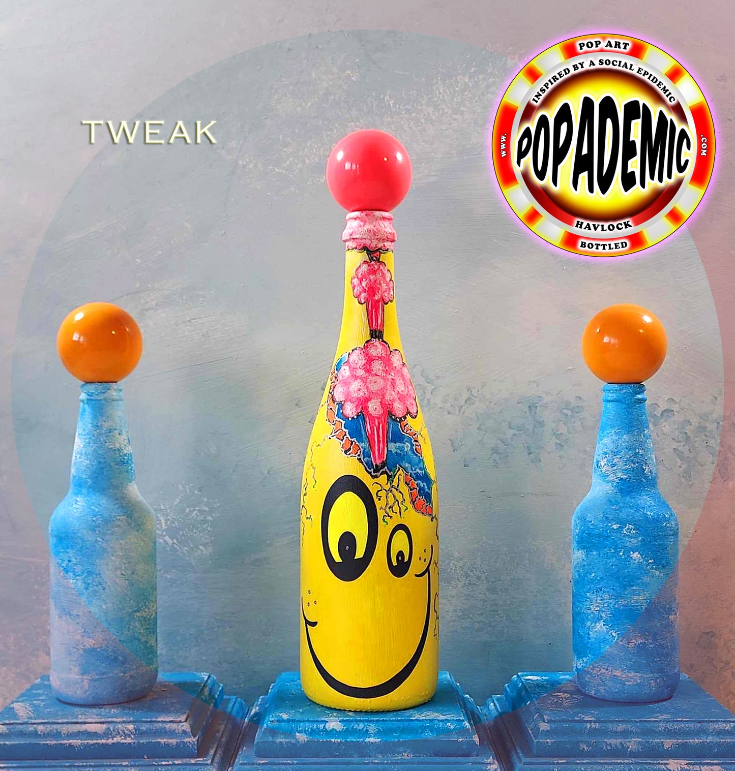 Popademic - TWEAK - Original Painted Bottle - Joey & Rhonda Havlock