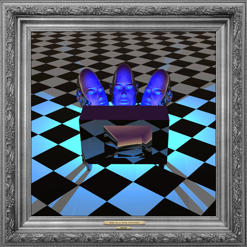 MINI BLUE MIND POTATOES - Master Minds - Metal Print, Limited Edition 12" x 12" - HAVLOCK