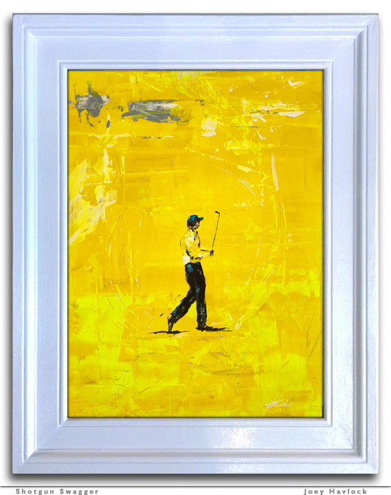 SHOTGUN SWAGGER - Original Painting - SWINGERS - Impressionist Golf Series by Joey Havlock