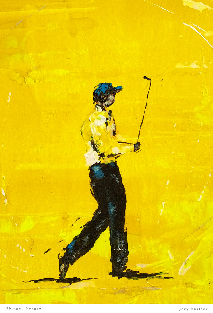 SHOTGUN SWAGGER - Original Painting - SWINGERS - Impressionist Golf Series by Joey Havlock