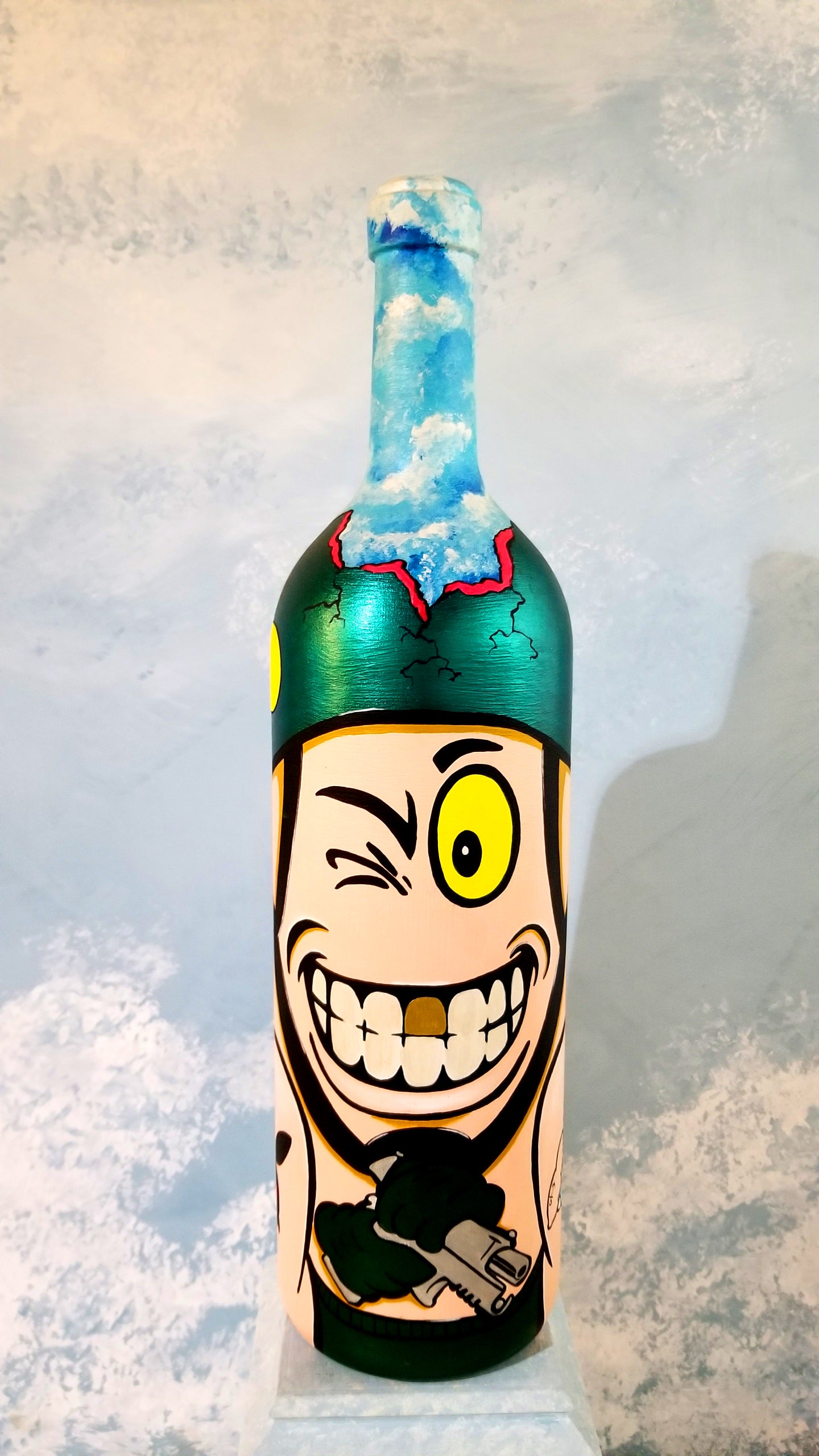 Popademic - BUBBA BOOM - Original Painted Bottle - Joey & Rhonda Havlock