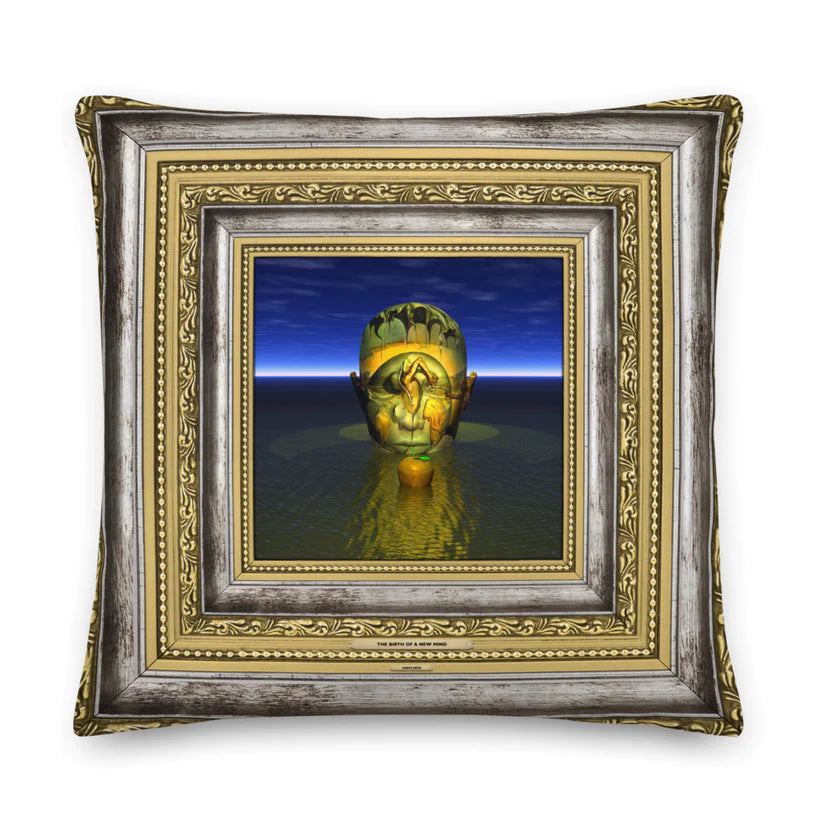 Birth of a New Mind - Premium 22" Throw Pillow - Master Minds Series