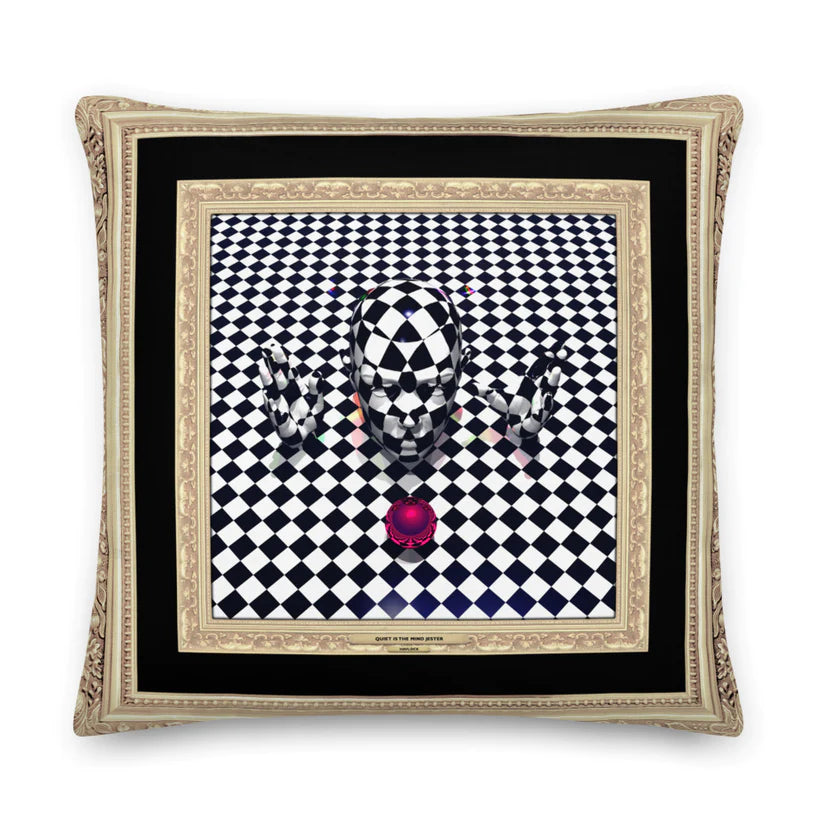 Quiet Is The Mind Jester - Premium 22" Throw Pillow - Master Minds Series