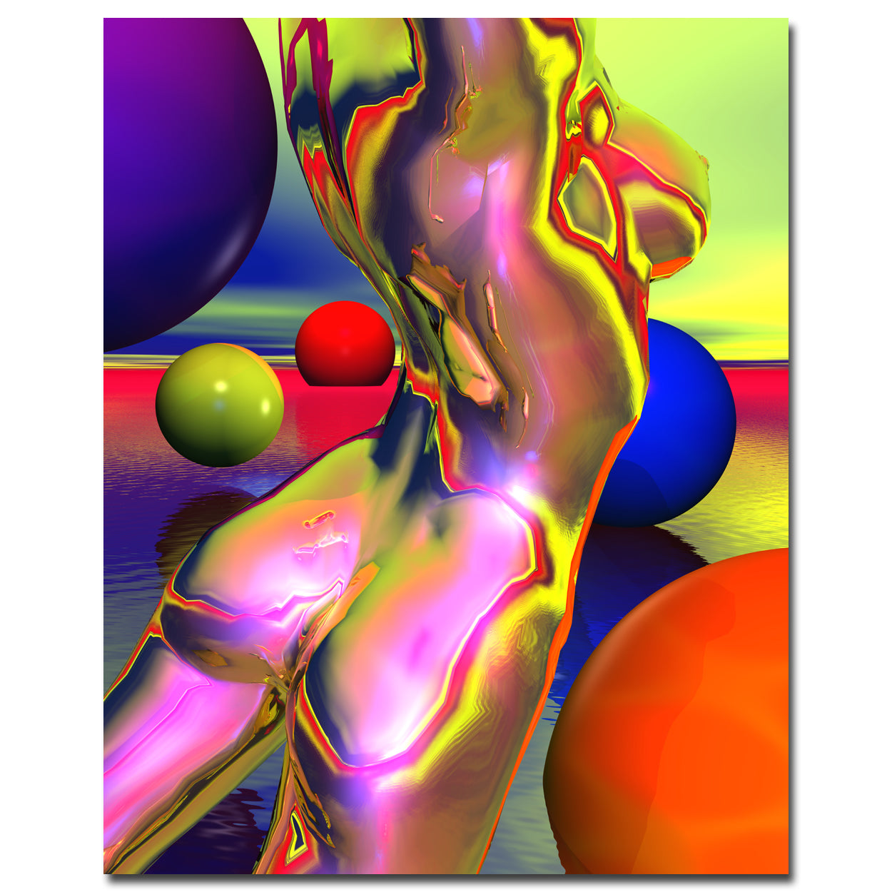 LAVENDAR FRICTION - Alchemic Anatomy - Metal Print, Limited Edition 18" x 24"