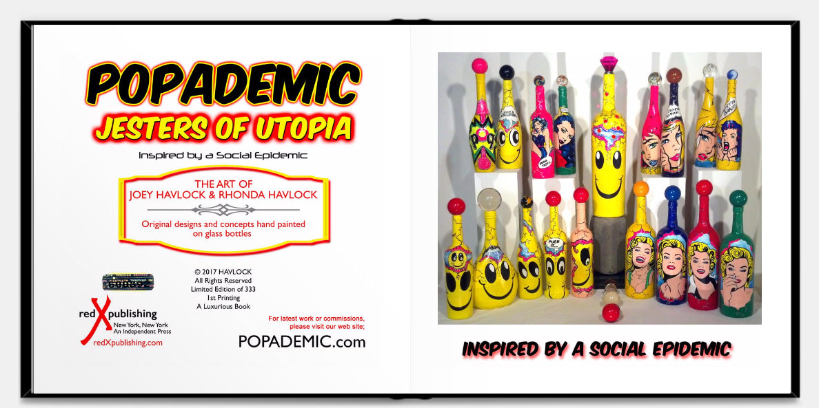 Jesters Of Utopia - POPADEMIC - Hardcover Luxurious Book - Limited Edition /333 - Rhonda & Joey Havlock