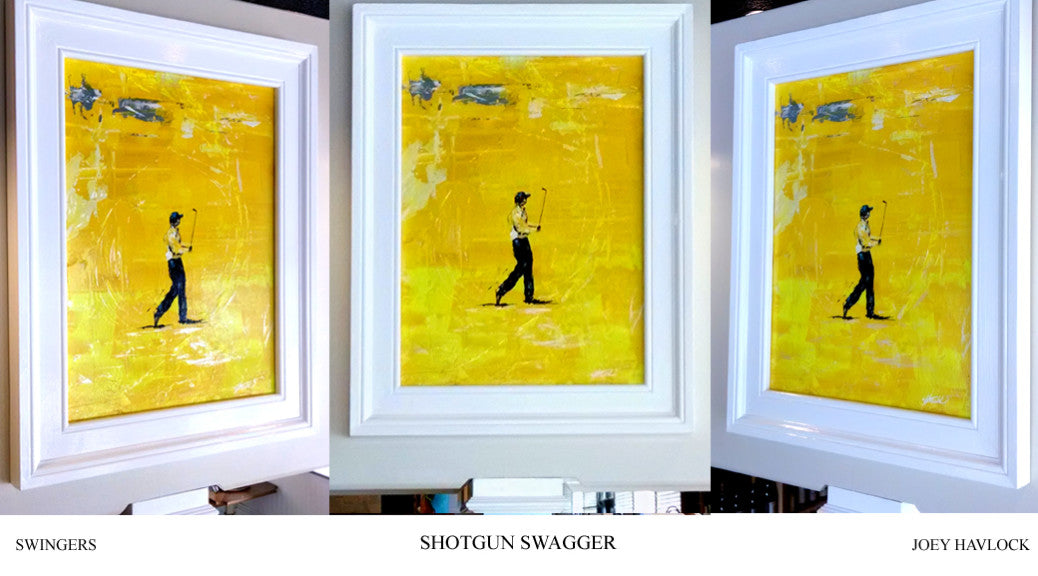 SHOTGUN SWAGGER - Original Painting - SWINGERS - Impressionist Golf Series by Joey Havlock